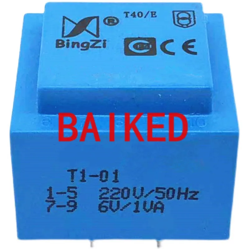 T40/E BeiJing T1-01 Enter 220V Single Output 6V 1VA Power BingZi Transformer