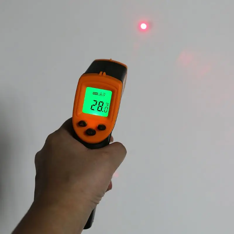 -50~600℃ -58~1122℉Digital Thermometer Pyrometer ℃/℉ High Temperature Meter HW600 Non-Contact Infrared IR Laser-Point Thermometer