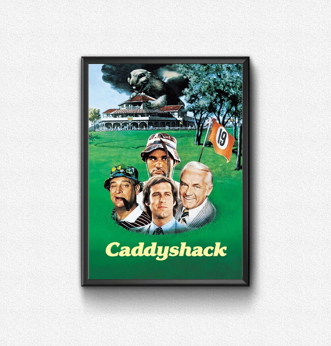 Caddyshack (1980) Poster American Sports Comedy Film Chevy Chase Rodney Dangerfield Ted Knight Movie Print Art Gift