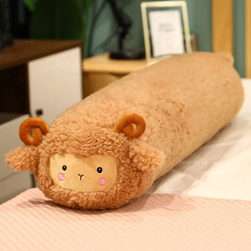 Cute Lamb Plush Pillow Soft Stuffed Cartoon Animal Sheep Toy High Quality Doll Baby Accomapny Toy Sleeping Pillow Kid Girls Gift