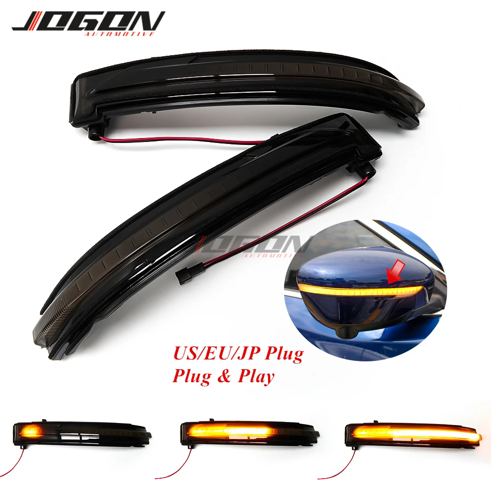 

EU US JP Plug For Nissan X-Trail T32 Qashqai J11 Murano Z52 Navara NP300 Pathfinder Side Mirror LED Dynamic Turn Signal Light