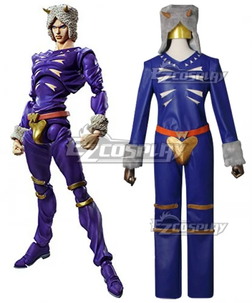 Stone Ocean Weather Report Blue Uniform Halloween Suit For Men Women Outfit Party Adult Outfit Cosplay Costume E001