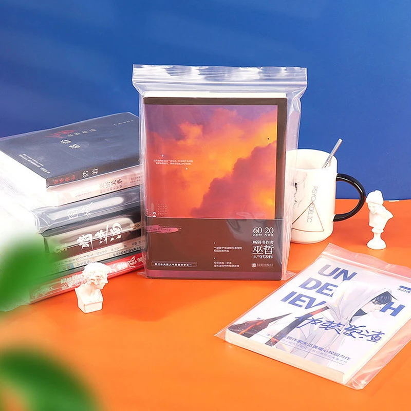 Novel Protective Bag Dustproof Moisture-proof Book Storage Sealed Cover Book Packaging Transparent Letter Book Library Bookshelf