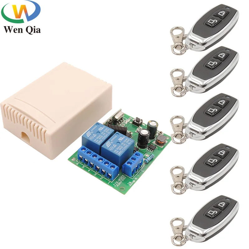 433Mhz RF Universal Wireless Remote Control Smart Switch AC85V ~ 250V RelayReceiver Garage RollingGate Curtain SlidingDoor Motor