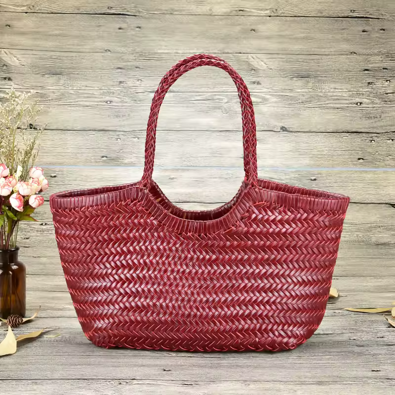 sac de plage, sac en cuir, sac tressé, sac vintage, sac fourre-tout, sac d'épaule,