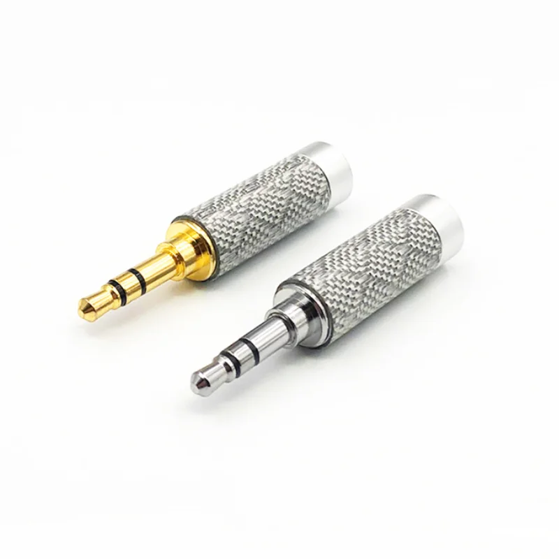 3.5mm stereo plug Pure copper rhodium/gold plated 2pcs