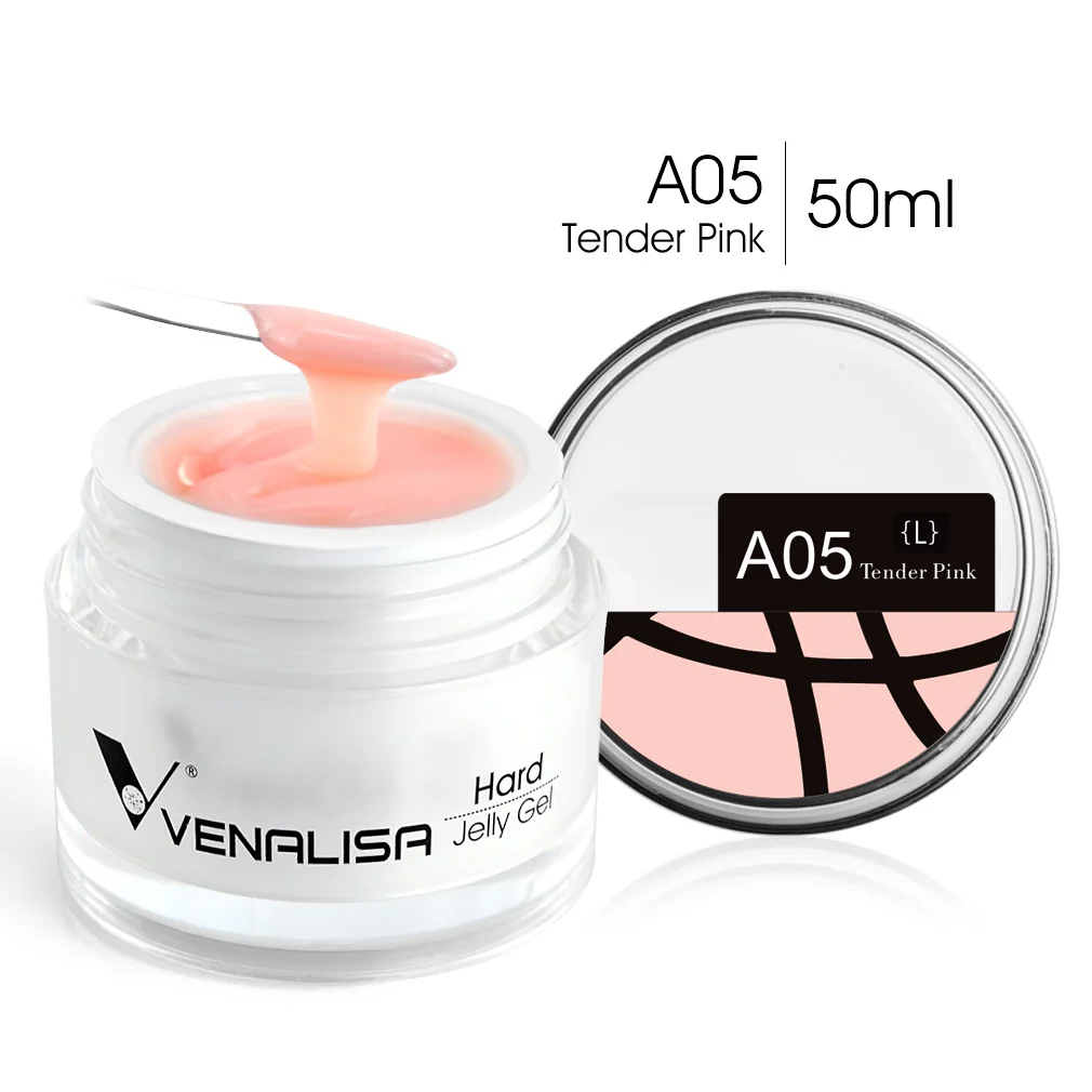 50ml TPO-freies Jelly Nagelverlängerungsgel Nagelaufbau-Gel French Nail Gum Venalisa Klares Natürliches Farbgel Abziehbares UV-Aufbaugel
