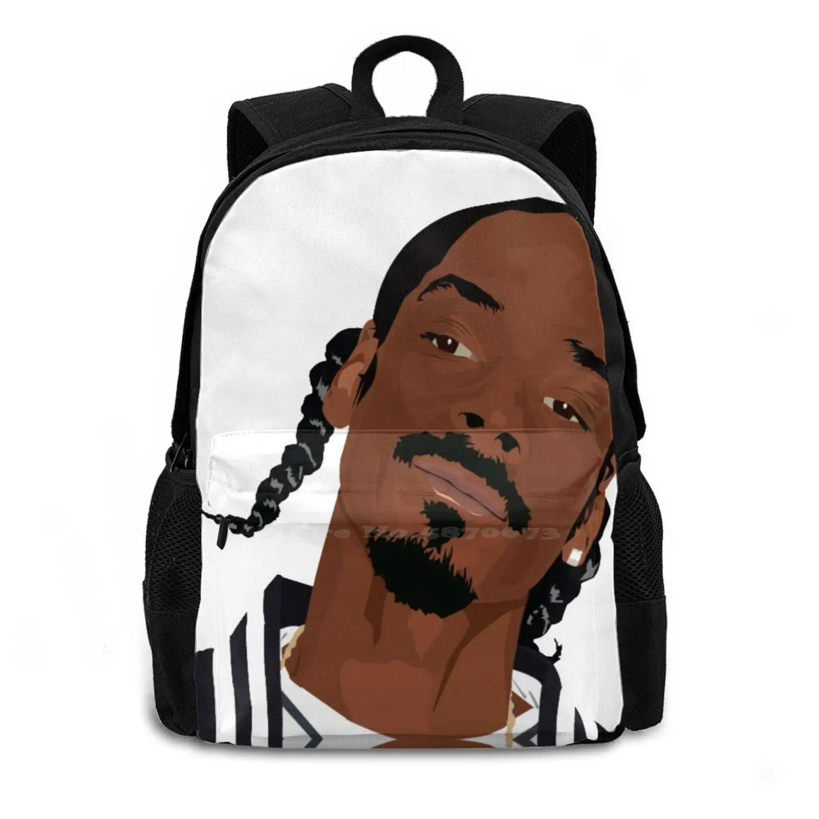 School Bags Travel Laptop Backpack Rap Snoop Hip Hop Dr Dre Rapper Dogg Weed Dog Snoop Dog Hiphop Music 420 Crip 90s