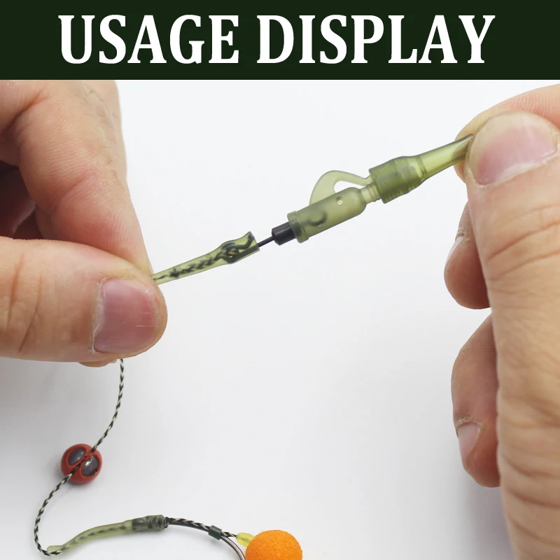 20 قطعة صيد سمك الشبوط معالجة صغيرة سلامة الرصاص مجموعة مشابك قطب المفاجئة موصل الكارب معدات صيد الأسماك معالجة الملحقات الذيل المطاط