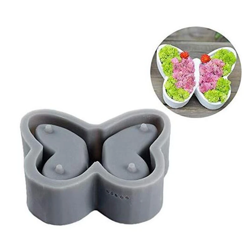 Silicone Molds for Large Cement Flower Pot Mould Butterfly Shape Concrete Planter Moulds