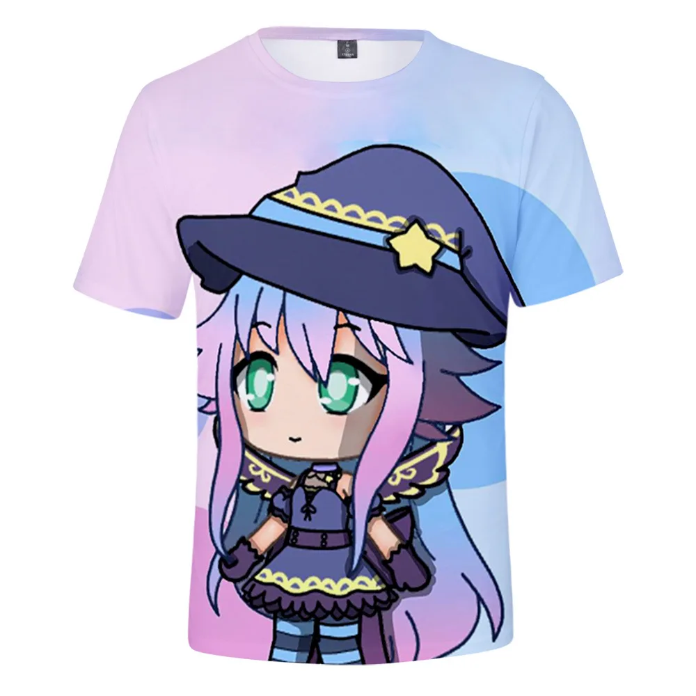 Anime Tees Cute Cartoon Gacha Life Kids T Shirt for Boys Girls 3D Short Sleeve Funny Tshirt Streetwear Children/Adult Clothes