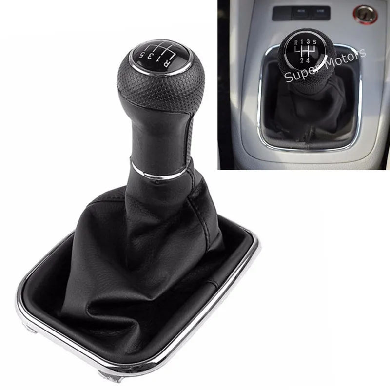 5/6 Speed 12mm Gear Shift Knob Lever Shifter Gaiter Boot Collar For Volkswagen VW Golf 4 IV MK4 GTI R32 Bora Jetta 1999-2004