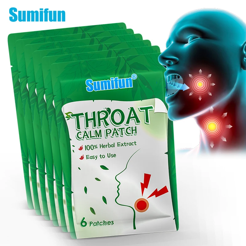 6/24/36/60Pcs Sore Throat Patch Treat Chronic Esophagitis Pharyngitis Medical Plaster Dry Throats Expectorant Cough Sticker Care