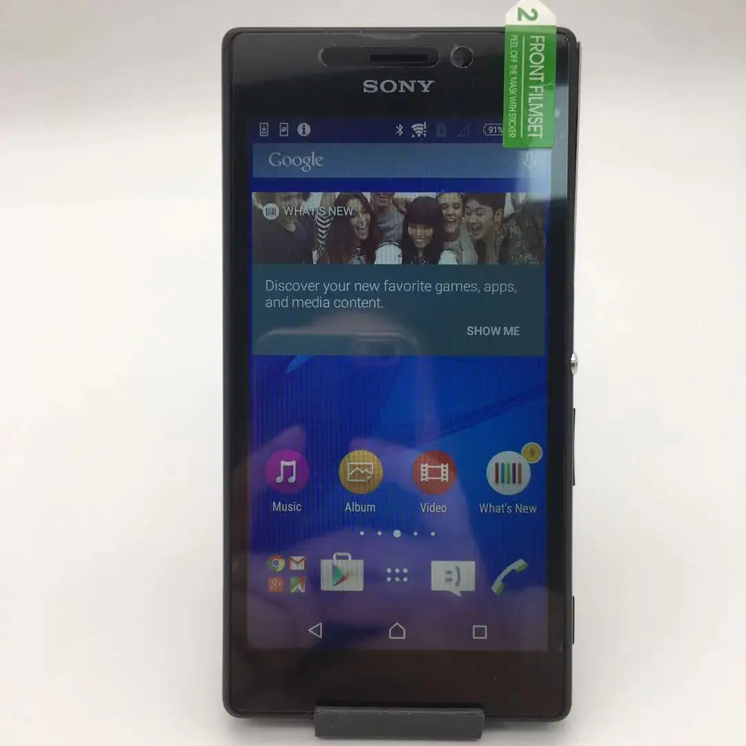 Imagem -02 - Sony-xperia m2 Telefone Desbloqueado Telefone Recondicionado Andróide 4.3 Quad Core 8mp Wifi 1080p 4g Lte 1gb de Ram 8gb Rom D2303 Original