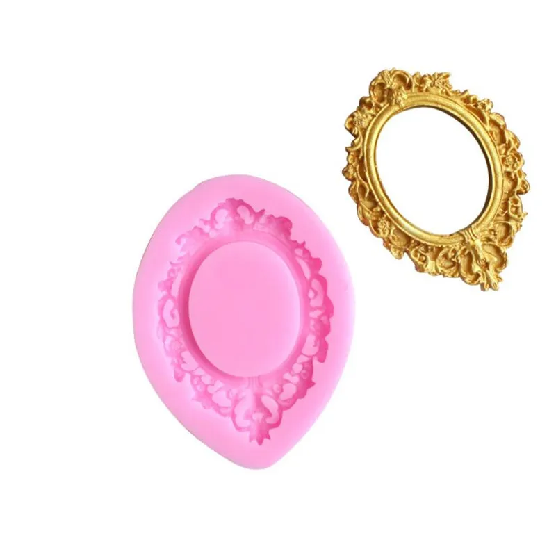 Crown Relief Frame Silicone Mold Fondant Mould Cake Decorating Tools Chocolate Gumpaste Molds Baking Pastry Tool