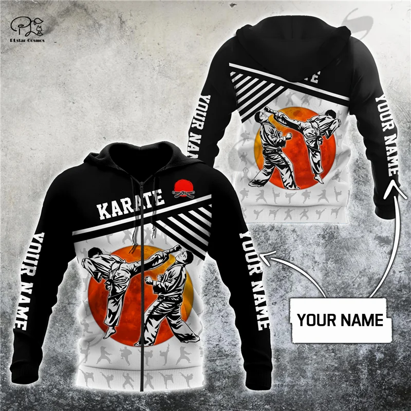 PLstar Cosmos 3DPrinted Neueste Karate Custom Name Sport Kunst Einzigartige Unisex Lustige Streetwear Harajuku Hoodies/Sweatshirt/Zip v-7