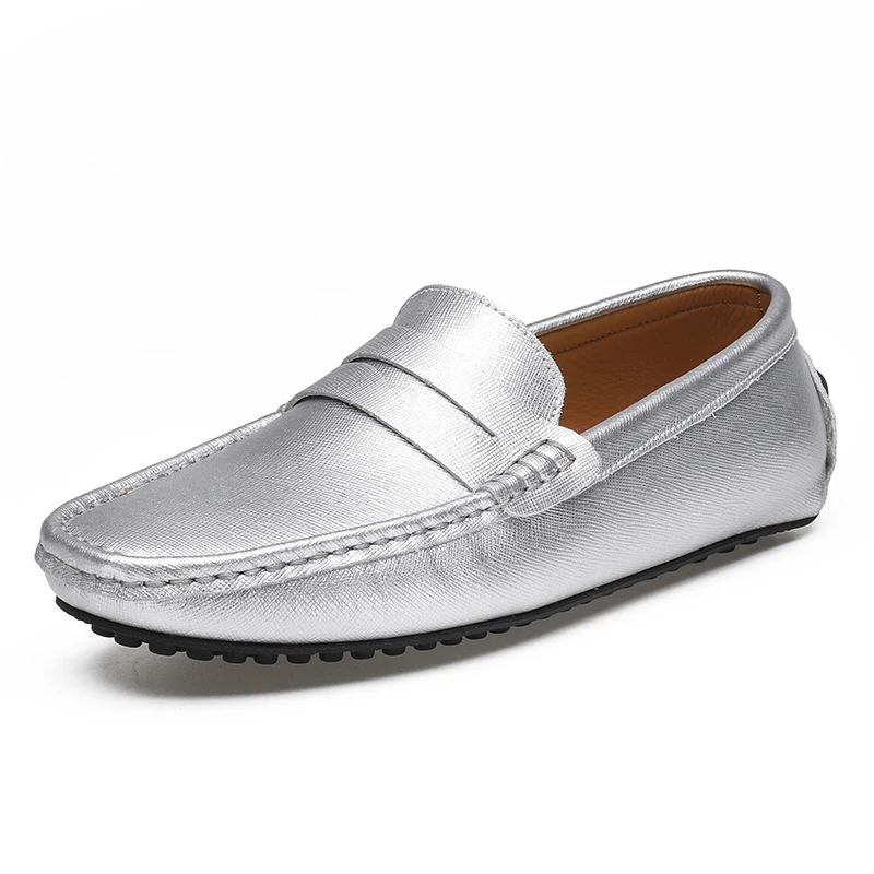 

Luxury Designer Man Moccasins Plus Size 38~49 Penny Loafers Men Casual Shoes Leather Casual Slip On Flats Mens Driving Shoes