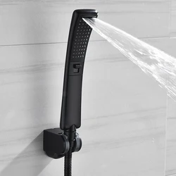 Black Waterfall Shower Head High Pressure Rain Shower Sprayer Set Water Saving Filter Sprayer High Quality Free Shipping
