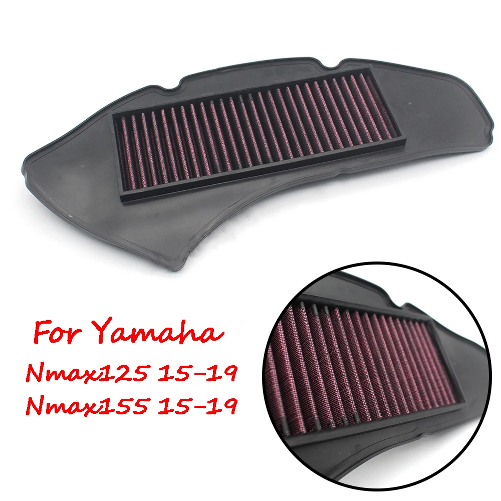 

Motorcycle Air Intake Filter Cleaner High Flow Non-woven Fabric Air Filter For Yamaha NMAX 125 155 NMAX125 NMAX155 2015-2019