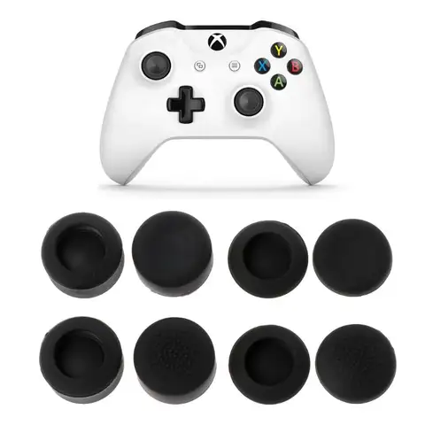 고무 실리콘 캡 엄지 스틱 강화 커버 케이스, XBOX-ONE 스킨 조이스틱 그립, 8 개