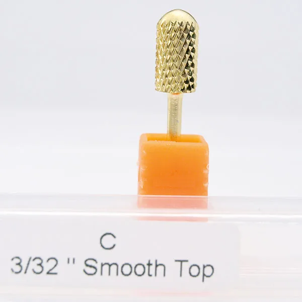 Easy Nail 3/32'' Professional Carbide Nail Drill Bit Fine 3 Size Dome Round Top Electric Nail File Gold Drill Bit Hot selling