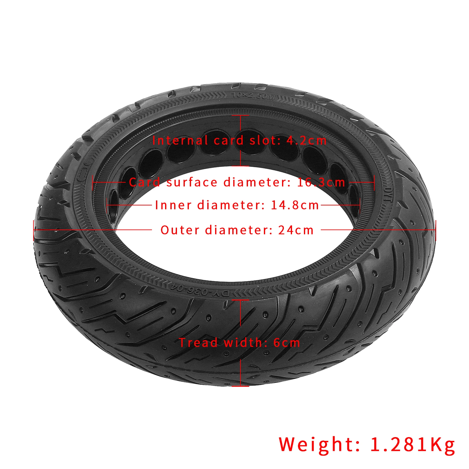 10*2.5 Explosion Proof Non Pneumatic Solid Tire Suitable for 60/70-6.5 Ninebot G30 Max Scooter Shock Absorbing Durable Tyre Part