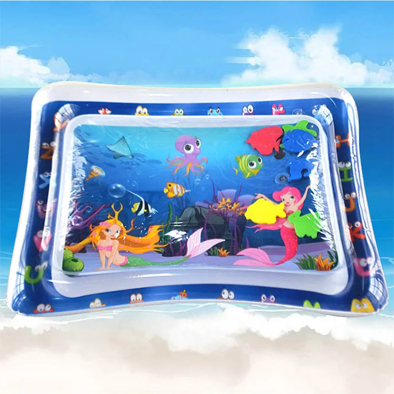 نفخ الطفل حصيرة للزحف بات وسادة الطفل تلعب حصيرة وسادة طقم أطباق طعام على شكل أسماك المياه وسادة الوالدين والطفل لعبة تفاعلية