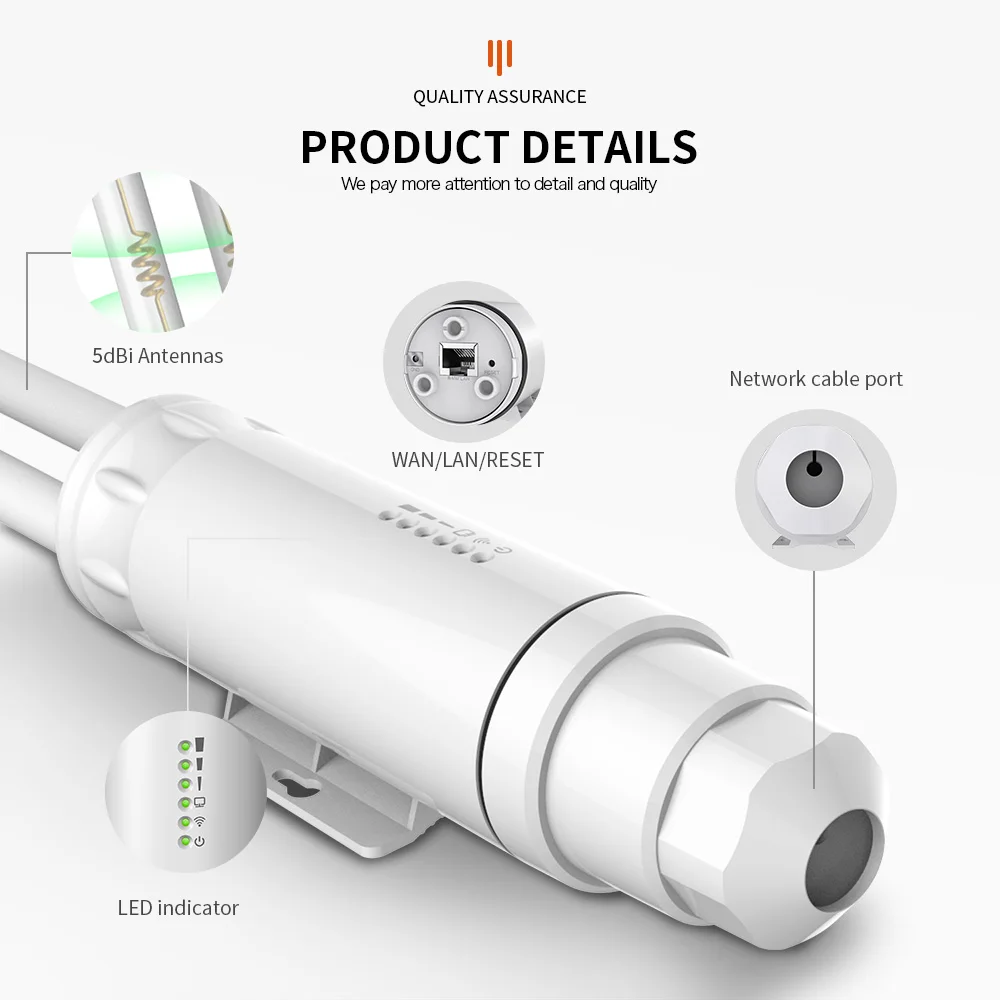 COMFAST Outdoor AP Gigabit Port EW72V2 High Power 1200Mbps Dual Band 2,4 ghz/5Ghz Router Antenne Wi-Fi Access Point Basisstation – Detail 27