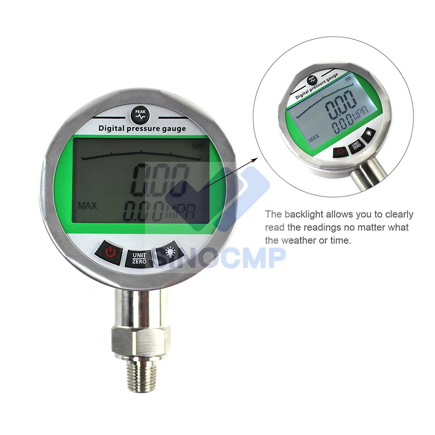Digital Pressure Kit with 3 Gauges 16Mpa 2pc 70Mpa 3 Test hoses 24 Couplings Connector for CAT CASE John Deere Komatsu
