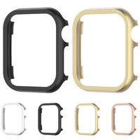Caja de Metal para Apple Watch Series 9 8 7 41mm 45mm fundas de parachoques de aleación de aluminio para iWatch 6 SE 40mm 44mm cubierta protectora de marco