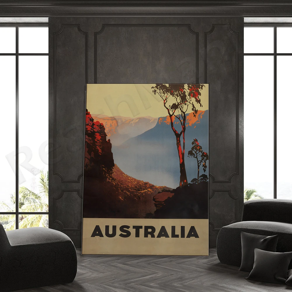 

Australia Vintage Poster, Australia Retro Print, Vintage Australian Travel Poster