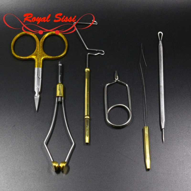 Cały zestaw premium wiązanie muchowe narzędzia ceramiczne końcówki uchwyt nici szpulki bicz finisher i wiązanie muchowe nożyczki combo fly fishing zestaw przyborów