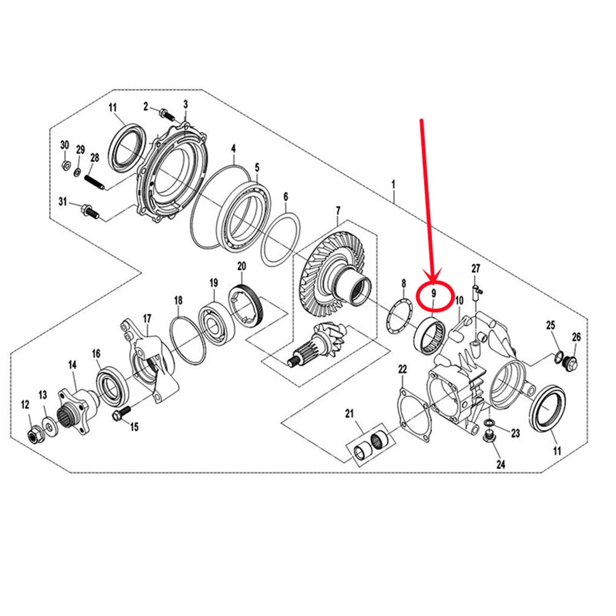 Rolamento de agulha para Stels 400H 450H 500H 700H Hisun 46103-115-0000 5801-HK556720 LU022553, 55x67x 20mm