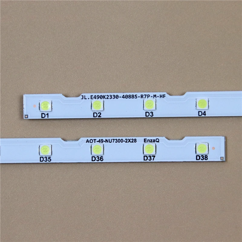 TV's LED Array Bars For Samsung UE49NU7440 UE49NU7442 UE49NU7445 UE49NU7449 LED Backlight Strips Matrix Lamps Lens Bands AOT_49