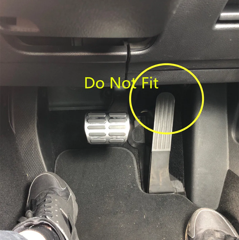 Carmilla Stainless Steel Car Gas Pedal Assembly Brake Pedals Covers for Volkswagen VW Caddy 2004 - 2015 Upgrade Car Parts
