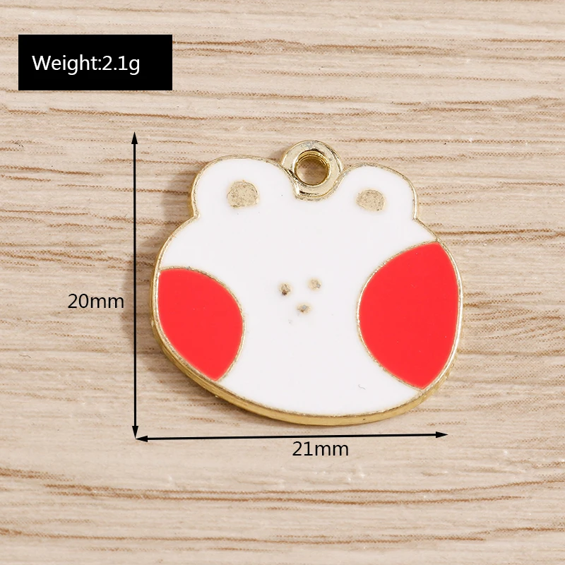 10 Stück Cartoon-Tier-Charms für die Schmuckherstellung, Emaille, Panda, Kaninchen, Katze, Hund, Elefant, Charms-Anhänger für Halsketten, Ohrringe, Geschenk – Detail 18