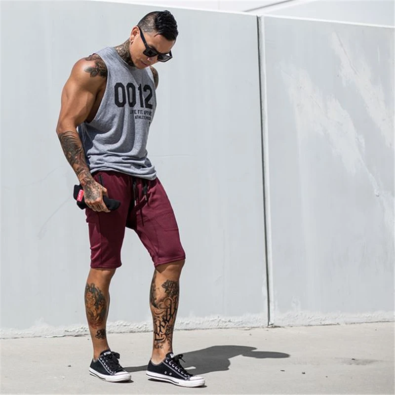 Summer Men Bodybuilding Tank Tops Gym Workout Fitness Cotton Sleeveless Shirt Running Clothes Stringer Singlet Casual Vest