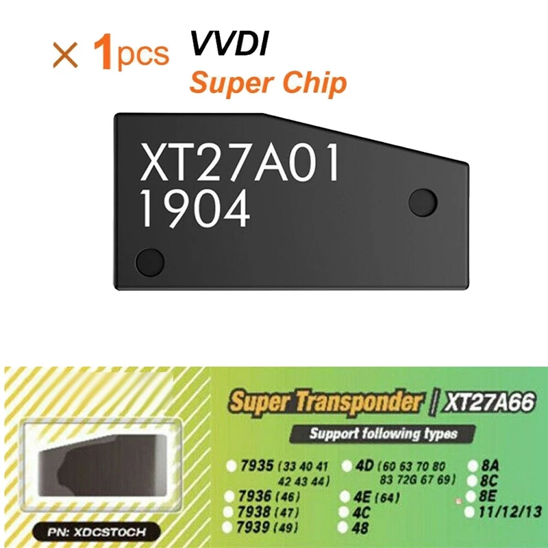 1Pcs VVDI Super Chip XT27A01 XT27A66 Transponder For ID46/40/43/4D/8C/8A/T3/47 For VVDI2 VVDI Mini Key Tool