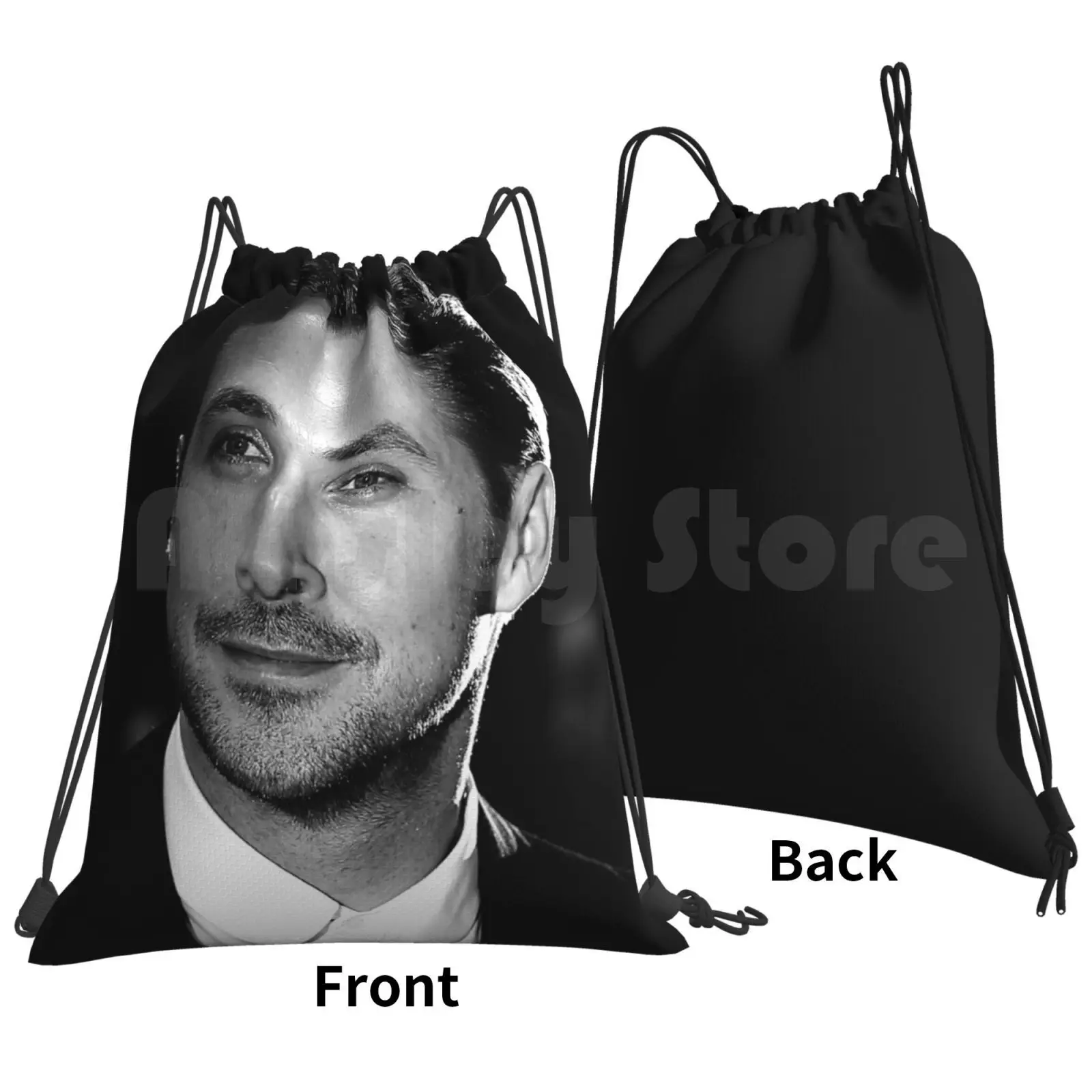 Ryan Gosling Backpack Drawstring Bags Gym Bag Waterproof Ryan Gosling Ryan Gosling Movies Wife Kids Drive Young Wallpaper