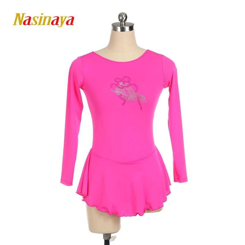 Nasinaya Figure Skating Dress Customization Competition Women's and Children's Patinaje Gymnastics Show Long Sleeve Clothing