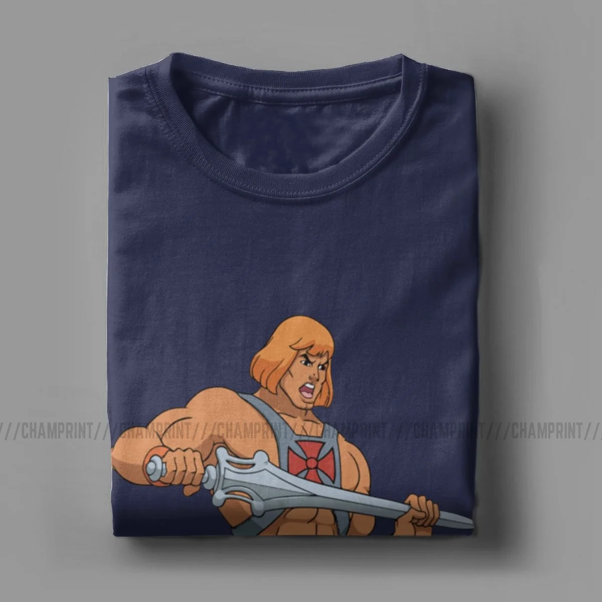 He-Man Masters Of The Universe Logo Men\'s T Shirts Vintage Tees Short Sleeve Crewneck T-Shirts Cotton Unique Clothes