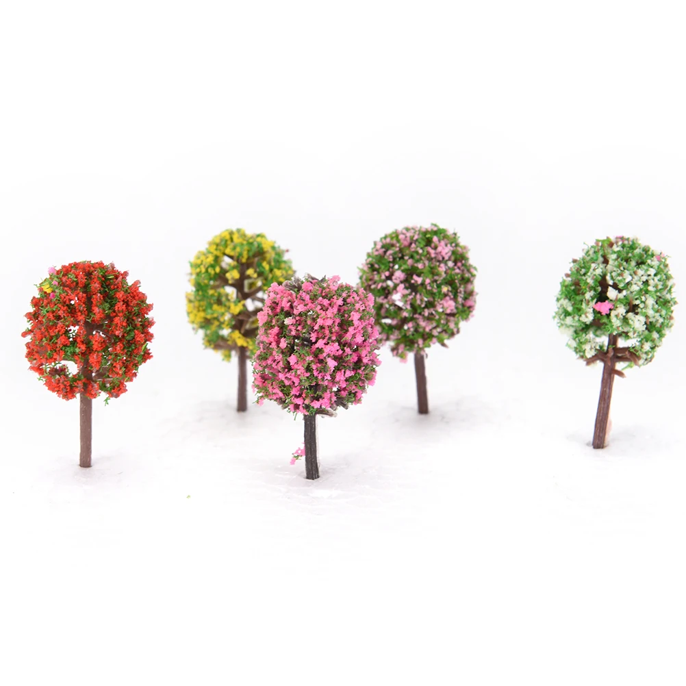 1/5pcs/Set Mini Tree Fairy Garden Miniatures Micro Landscape Resin Crafts Bonsai Figurine Garden Terrarium Accessories supply