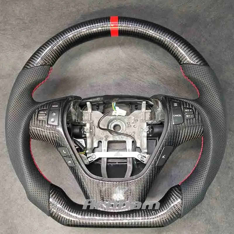 Customized Leather Carbon Fiber Racing Steering Wheel For Hyundai Genesis Coupe 2013 2014 2015