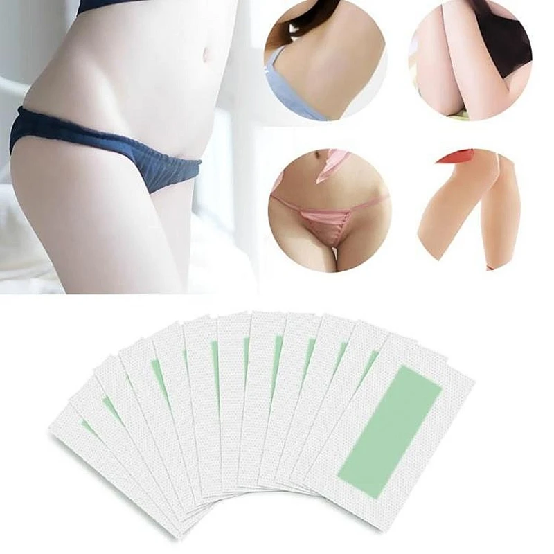 10x Hair Removal Depilatory Epilator Cold Wax Strips Paper Pad For Face Nonwoven