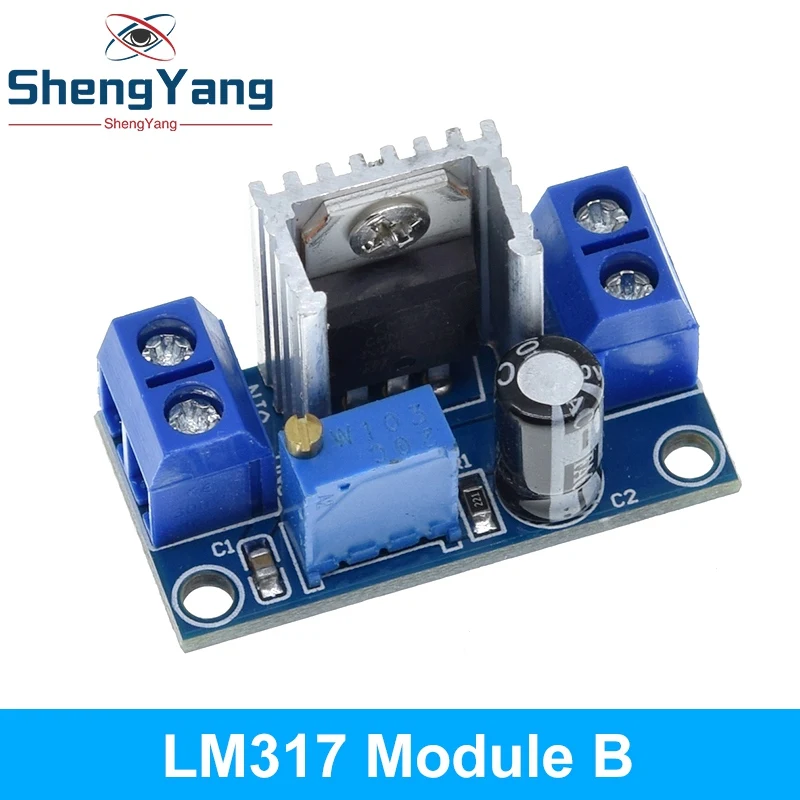 TZT LM317T DC-DC Adjustable  Converter Buck Step Down Circuit Board Module Linear Regulator Power Supply  with rectifier filter