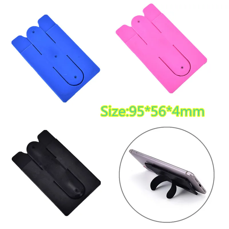 Touch U Shape Silicone Mobile Phone Stand Holder With Card Slot