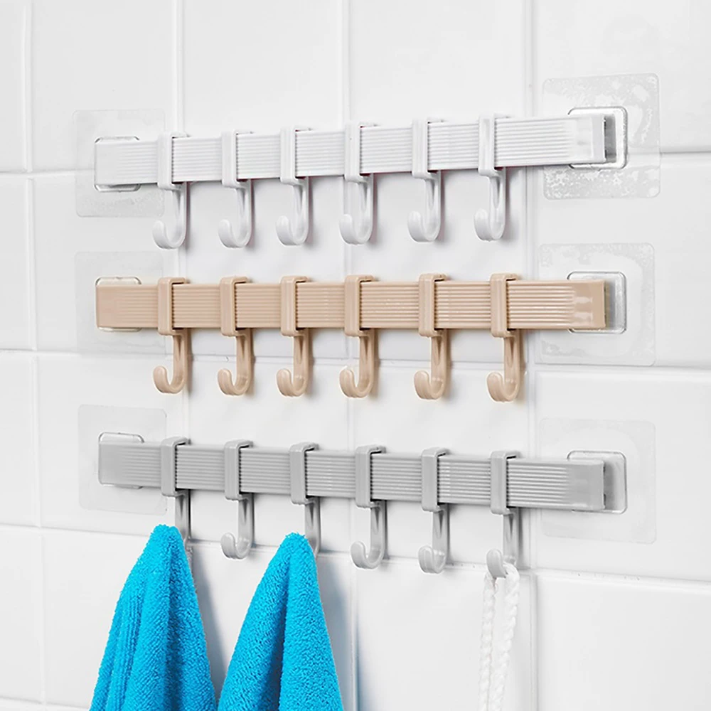 

New Bathroom Adjustable Hook Rack Double Suction Cup Towel Rack Hanger Hook Bracket Lock Type Suction Cup Kitchen Accessories