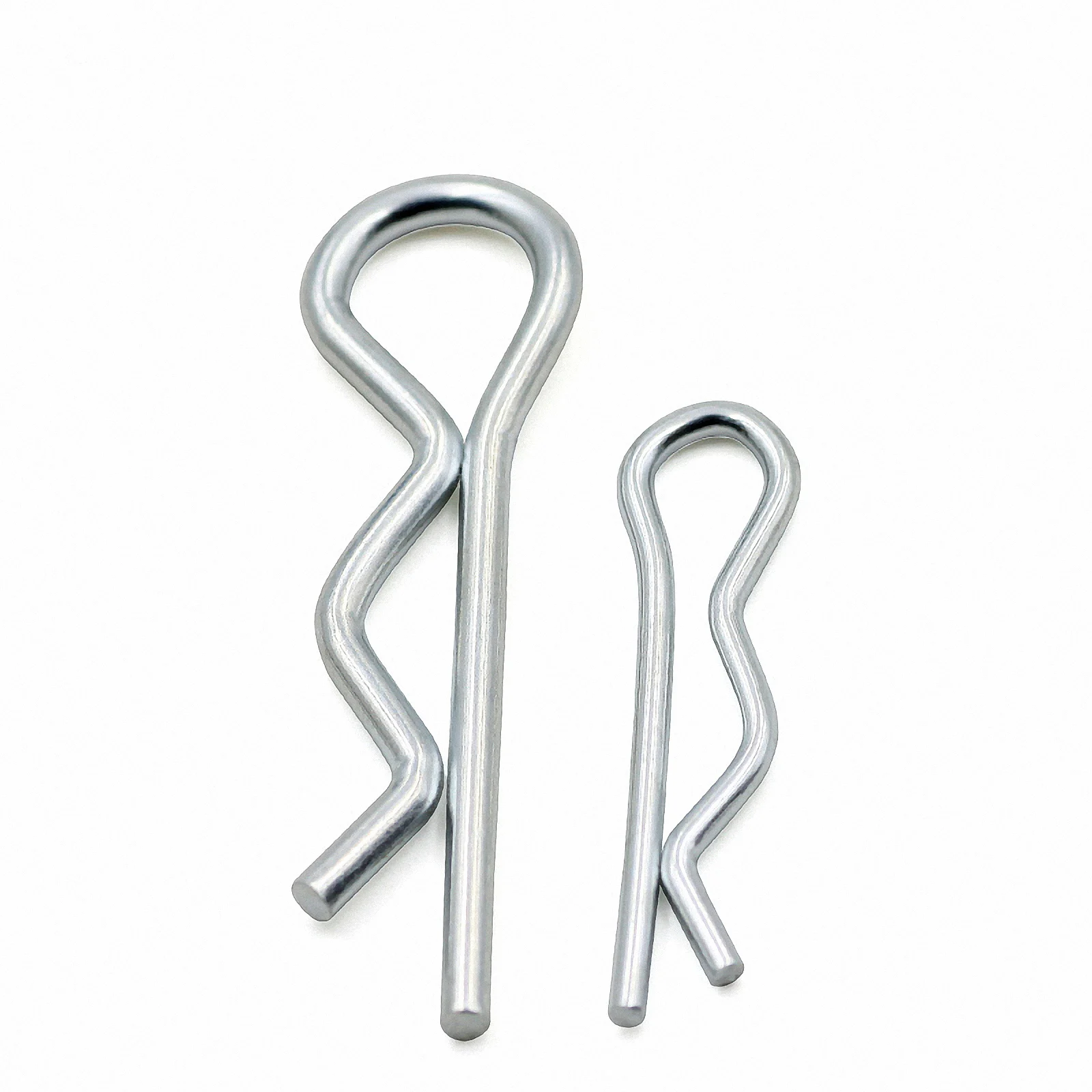 10/20pcs R Clip Cotter Pins Zinc-Plated Anti-rust Spring Pin Hair Pin Hitch Retaining Split Pins M1.2 M1.6 M1.8 M2 M2.