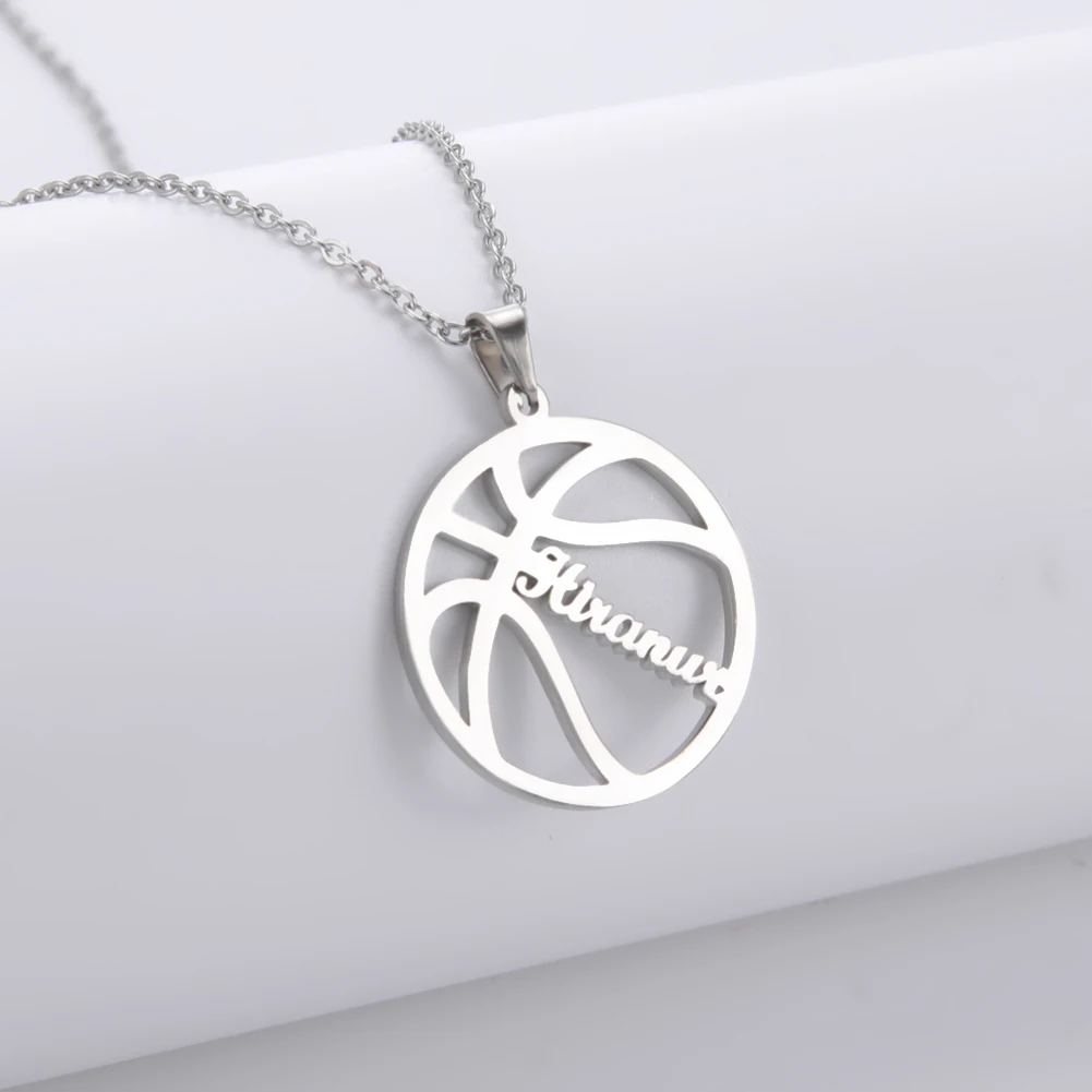 Sipuris Personalisierte Namens-Basketball-Halskette für Männer, Modischer Schmuck, Accessoires, Geschenk für den Freund, Neu – Detail 8