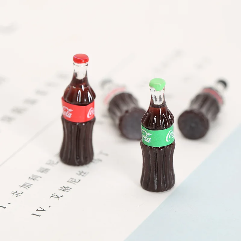 8pcs 10*33mm Coke Cola Bottle Beverage Fridge Drink Soda Water Small Figurine Crafts Desk Ornament Miniatures DIY Toy